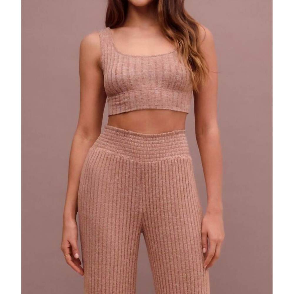 NEW Z SUPPLY zoe rib tank bra in iced coffee